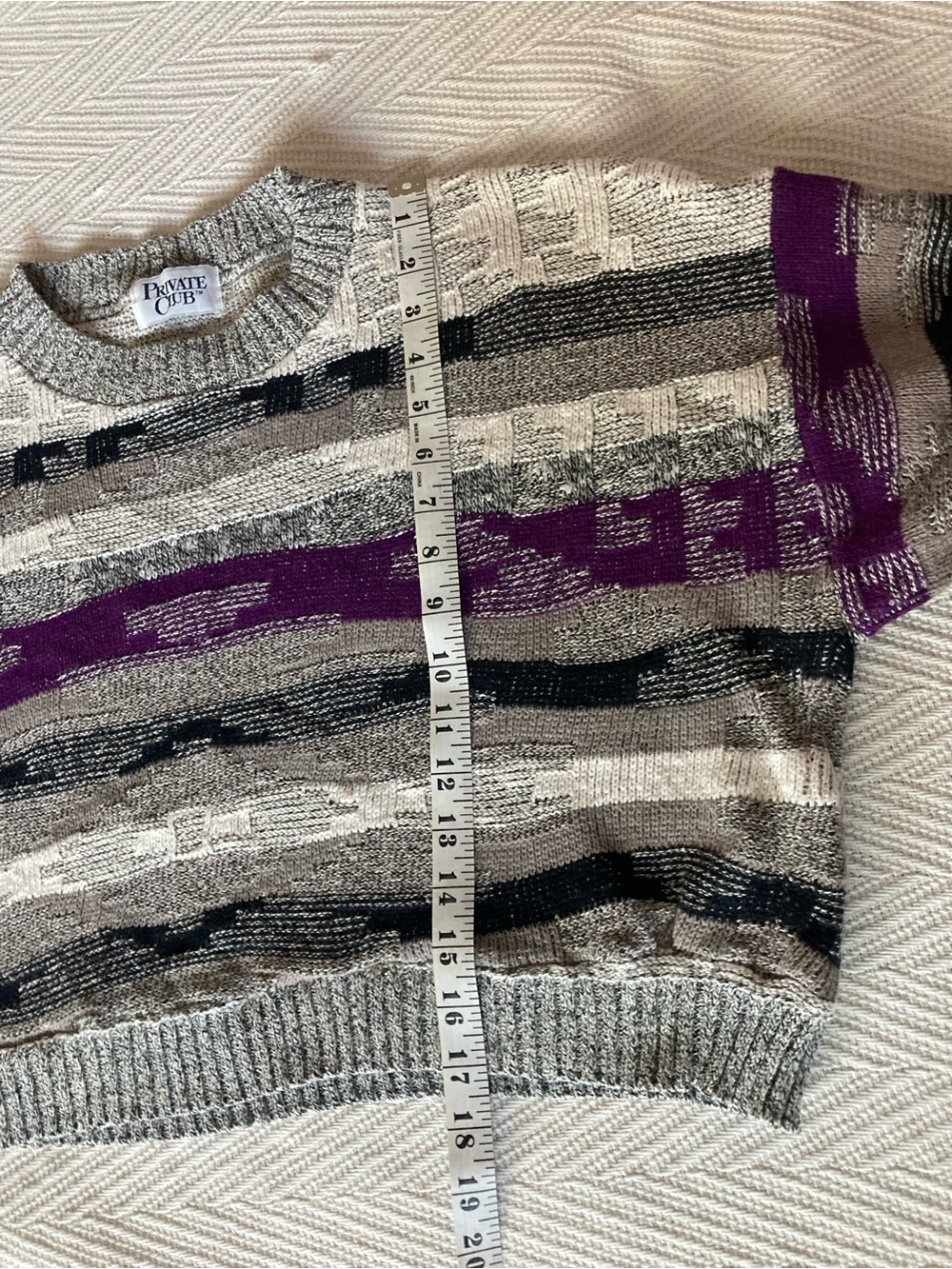 VTG Private Club Cropped Southwestern Sweater